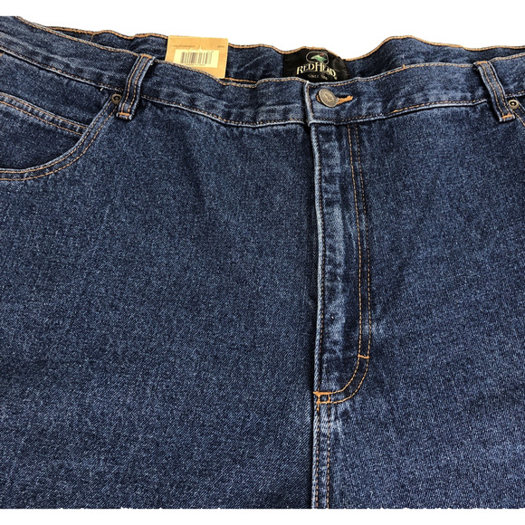 Redhead Men's Flannel Lined Utility Jeans 46x32 Insulated Blue Denim 7 Pockets - Picture 4 of 11